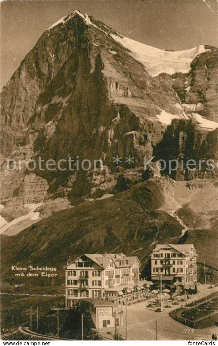 13039742 Kleine Scheidegg Interlaken Berghotels Mit Eiger Berner Alpen Kleine Sc - Andere & Zonder Classificatie