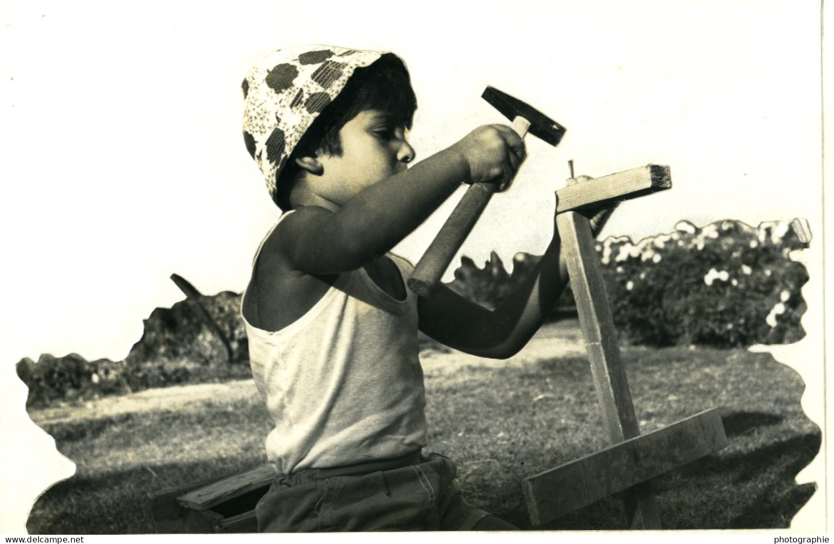 Israel Amiram Le Petit Israelien Ancienne Photo Découpée Et Montée Maziere 1969 #3 - Other & Unclassified