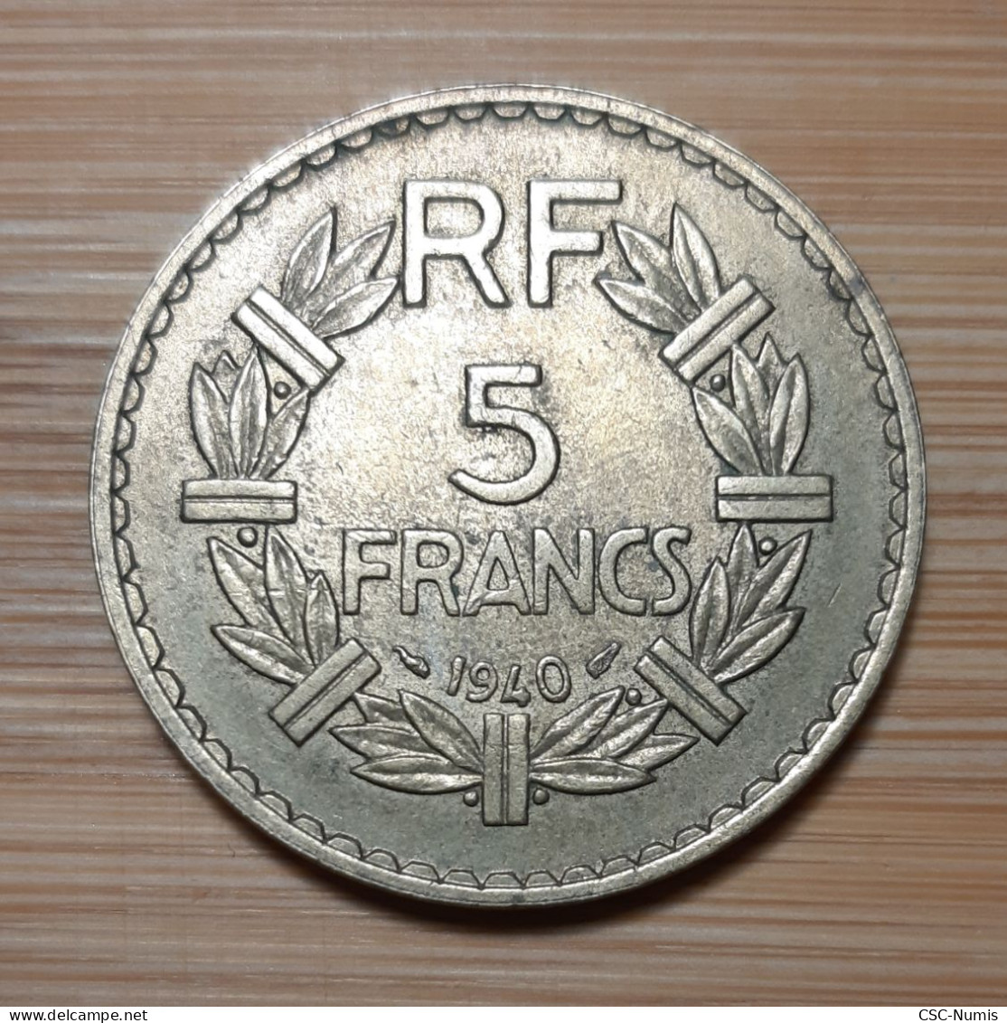 (N-0066) - IIIème République -  5 Francs 1940 – QUALITÉ - 5 Francs