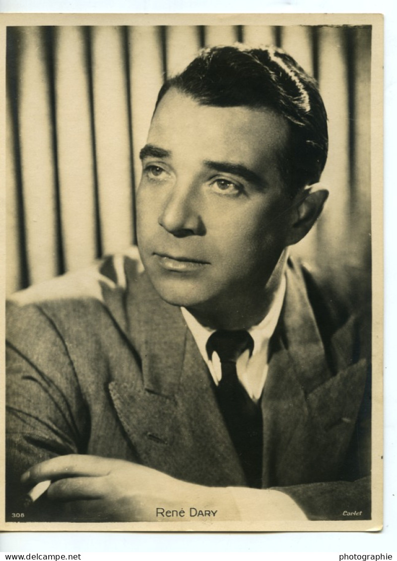 France Portrait Acteur René Dary Ancienne Photo Carlet 1940 - Famous People