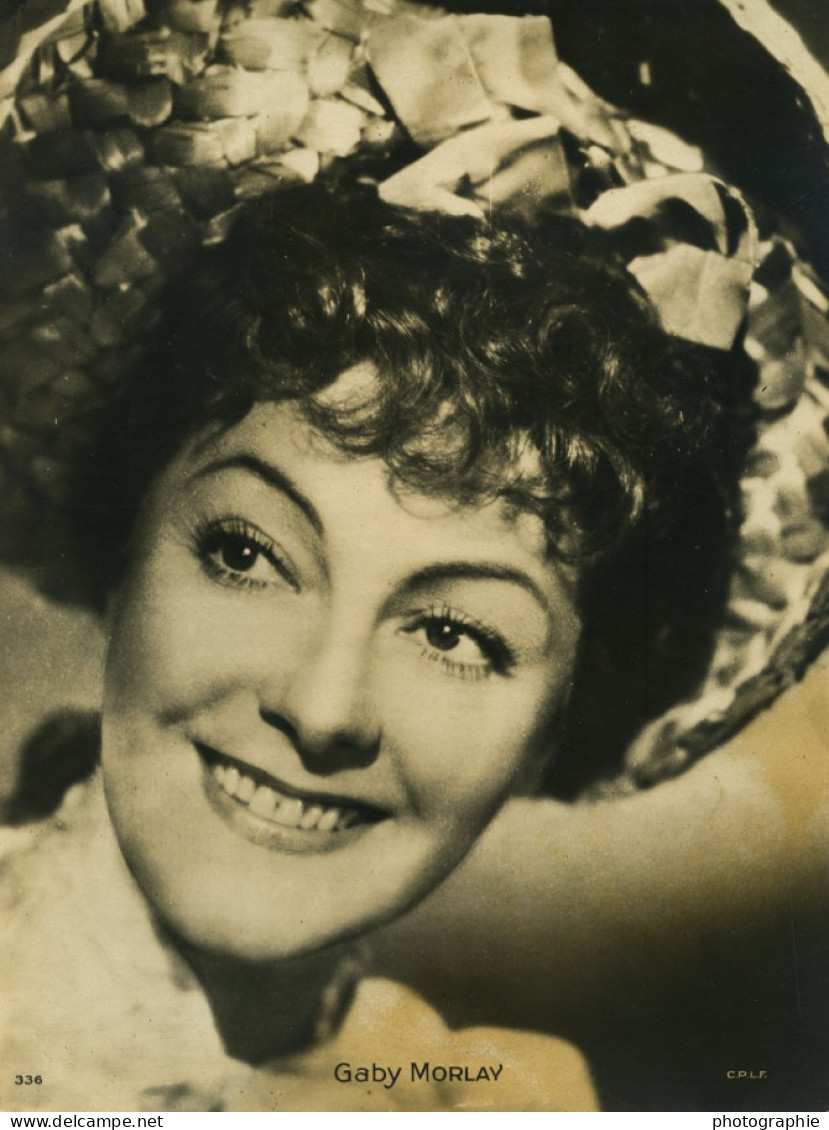 France Portrait Actrice Gaby Morlay Ancienne Photo 1940 - Célébrités