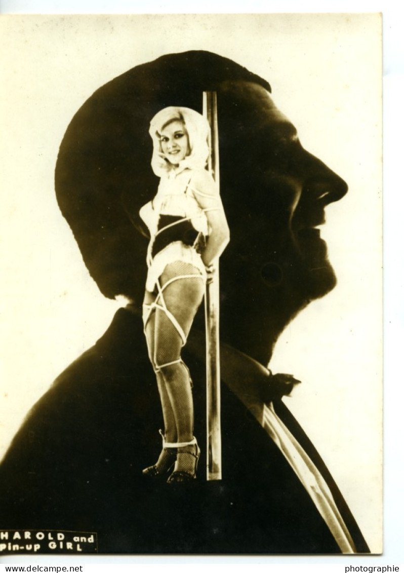 France Harold And Pin Up Girl Portrait Magicien Illusioniste Ancienne Photo 1960 - Célébrités