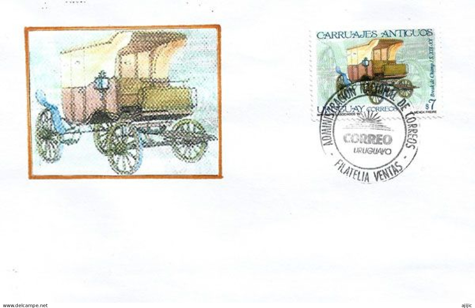 OLD CARRIAGES, Break De Champ,  XIX Century, Letter Montevideo, Uruguay - Diligenze