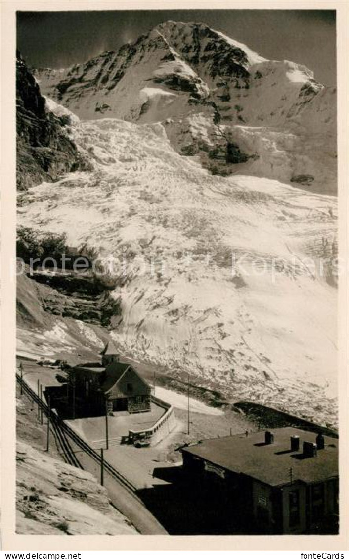 13038663 Eigergletscher Station Mit Moench Eigergletscher - Sonstige & Ohne Zuordnung