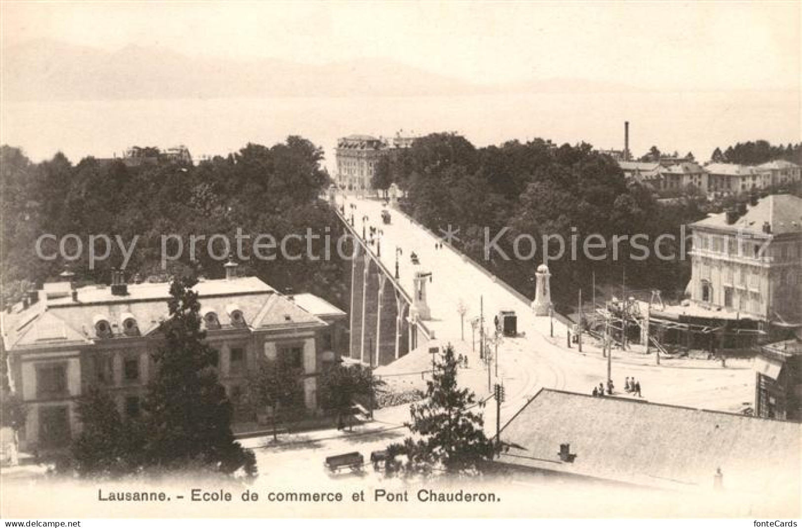 13038640 Lausanne VD Ecole De Commerce Et Pont Chauderon Lausanne - Autres & Non Classés