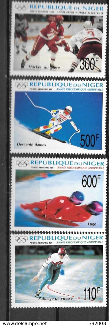PA - 1991 - 372 à 375 **MNH - Jeux Olympiques D'Albertville - 2 - Niger (1960-...)