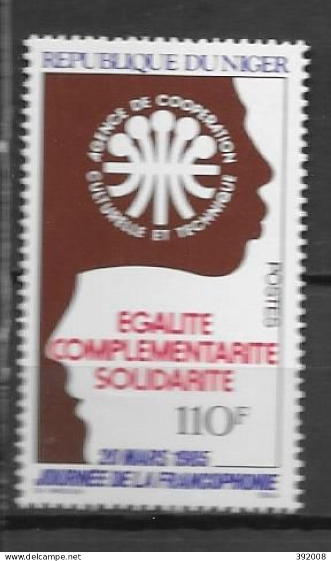 1985 - 665 **MNH - Journée De La Francophonie - 2 - Niger (1960-...)