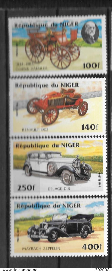 1984 - 644 à 647 *MH - Voitures - Níger (1960-...)