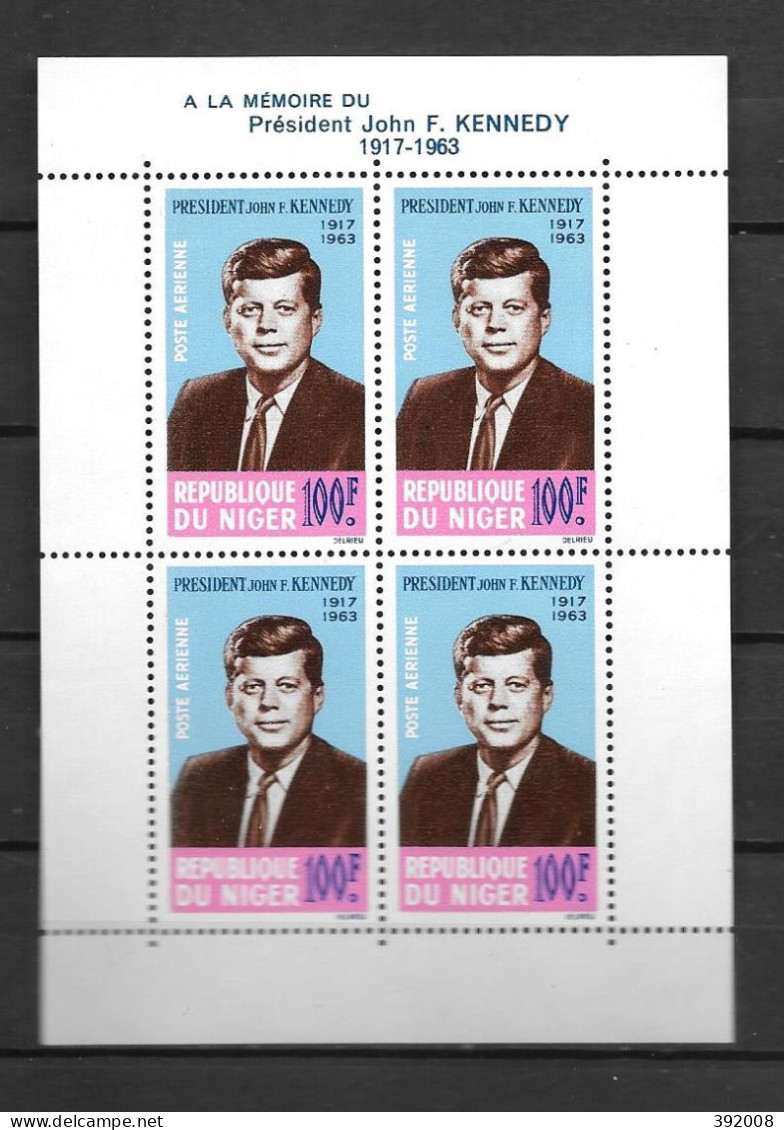 BF - 1964 - 3 **MNH - Kennedy  - Níger (1960-...)