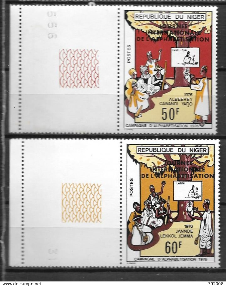 1976 - 350 + 351 **MNH - Alphabétisation - 1 - Níger (1960-...)