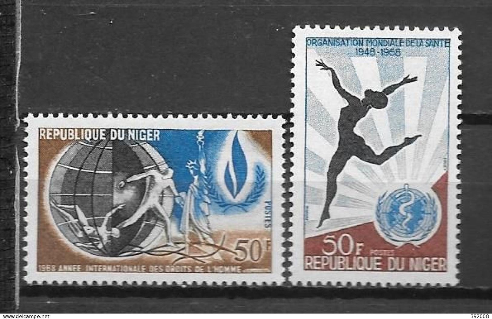 1968 - 216 + 217 *MH - Droits De L'homme, OMS  - 2 - Níger (1960-...)