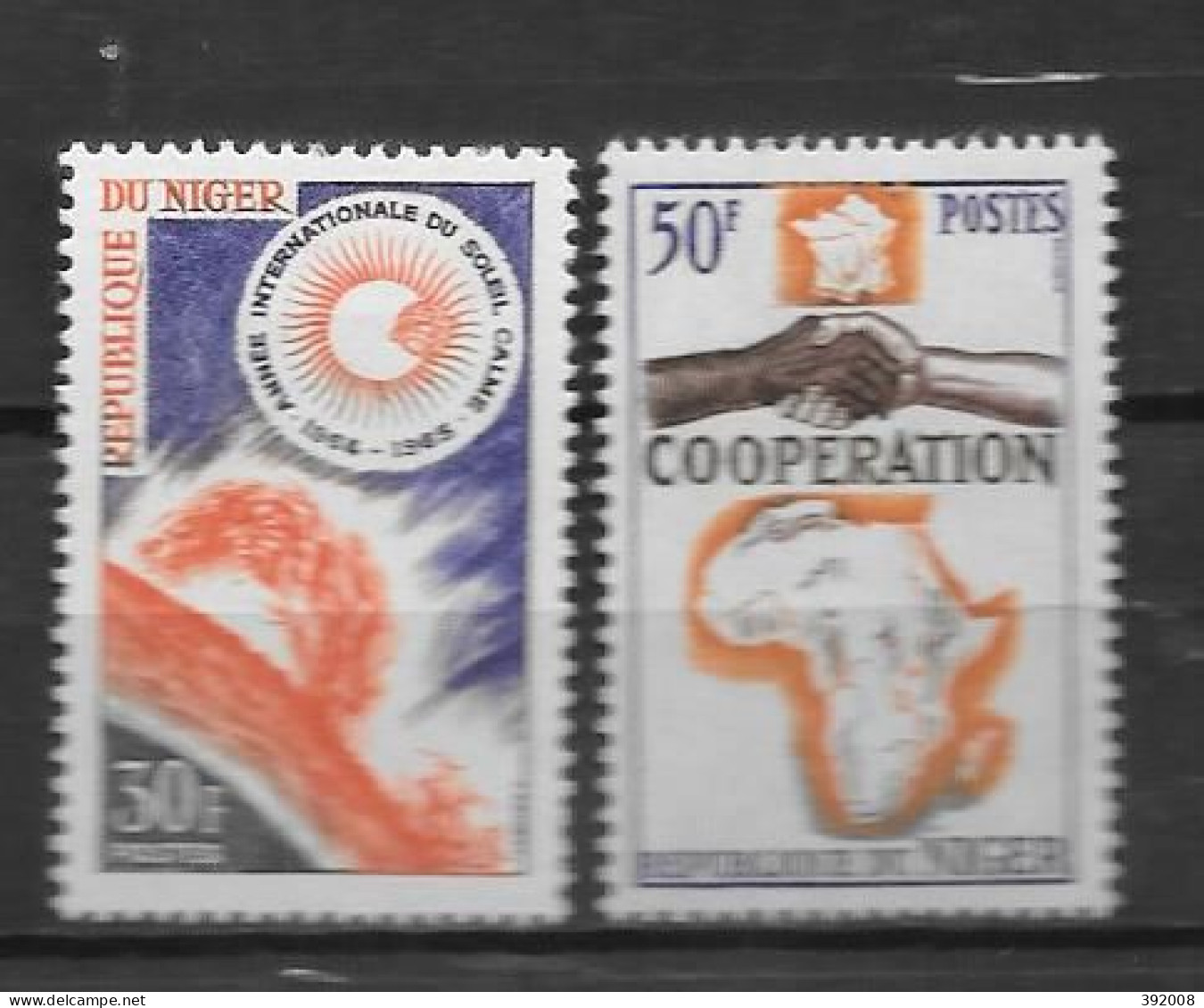 1964 - 144 + 149 *MH - Année Du Soleil - Coopération Avec La France - 2 - Níger (1960-...)