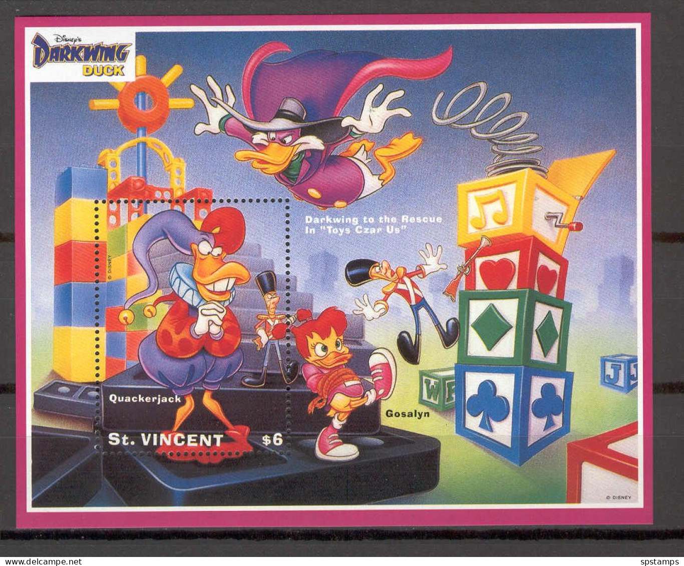 Disney St Vincent 1992 Darkwing Duck MS #2 MNH - Disney