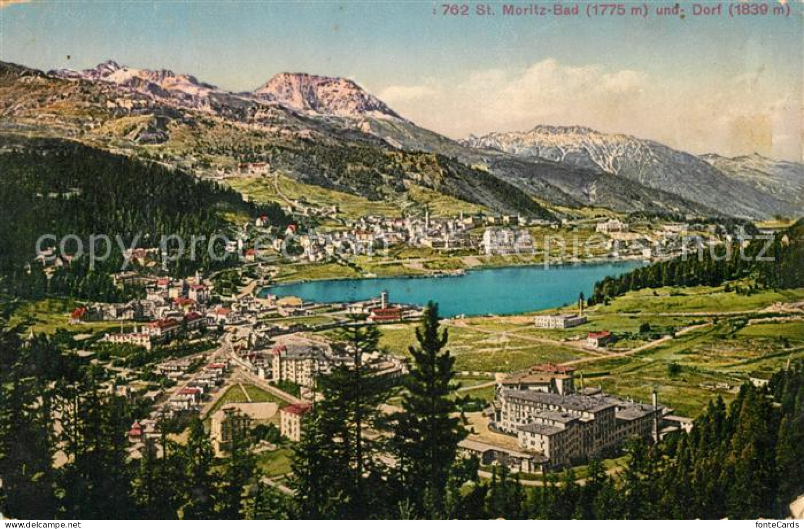 13038584 St Moritz Bad GR Und Dorf Panorama St. Moritz - Other & Unclassified