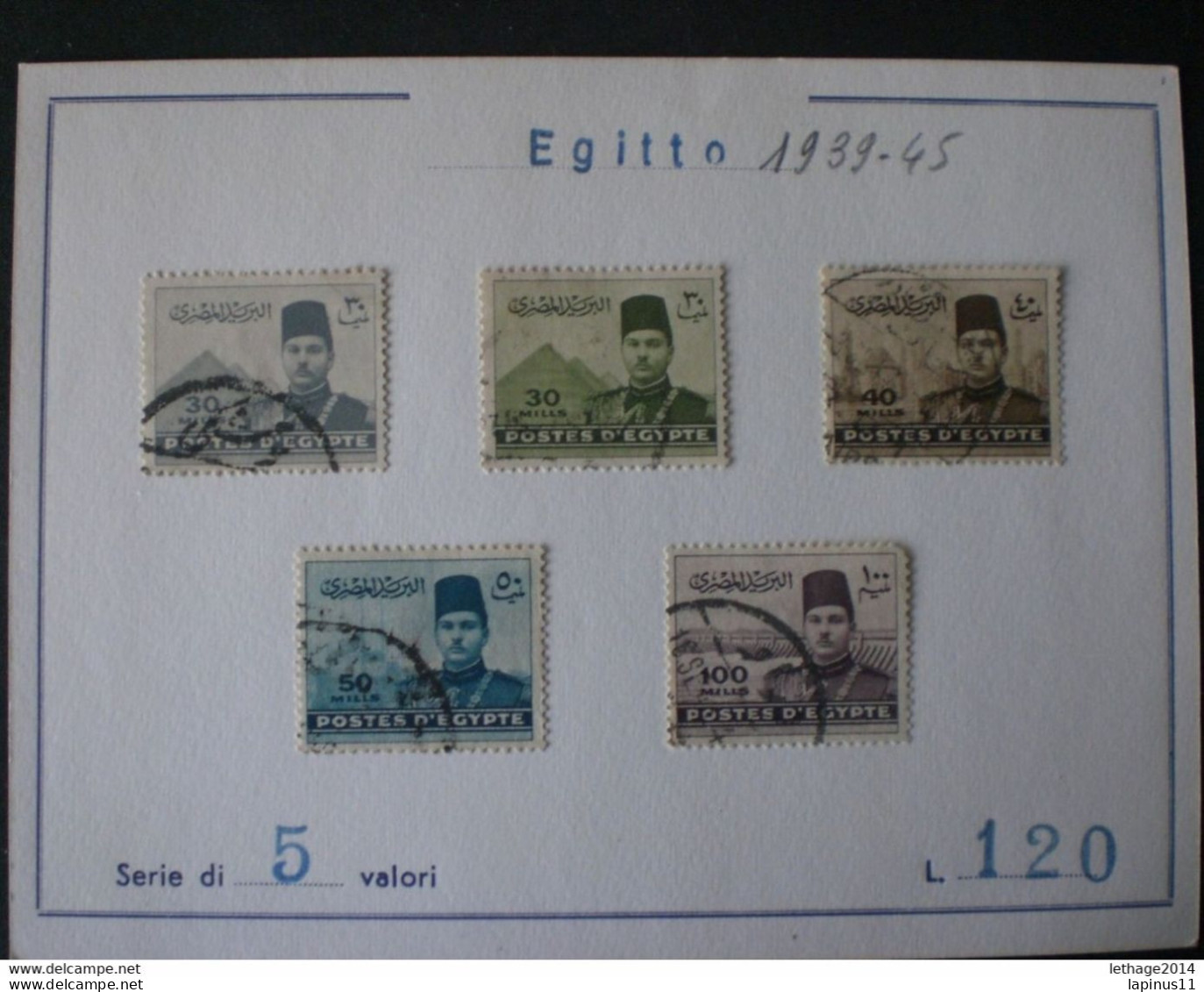 EGYPTE EGITTO 1952 King Farouk - Libia