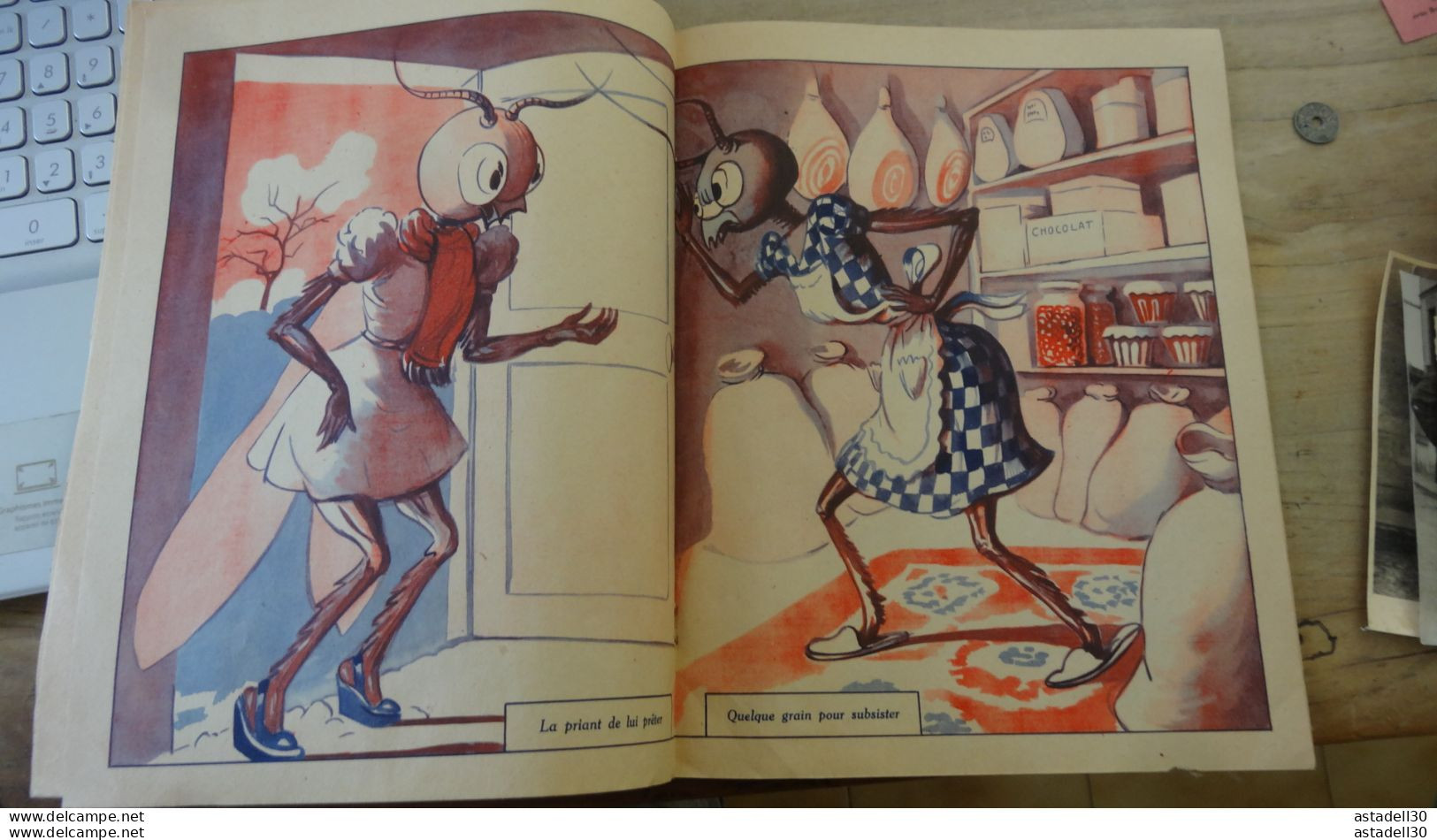 La Cigale Et La Fourmi, Illustré Par ANDRED, Editions Lenoir A Paris - 1947   ........... TIR1-POS24..... BD-10 - 1901-1940