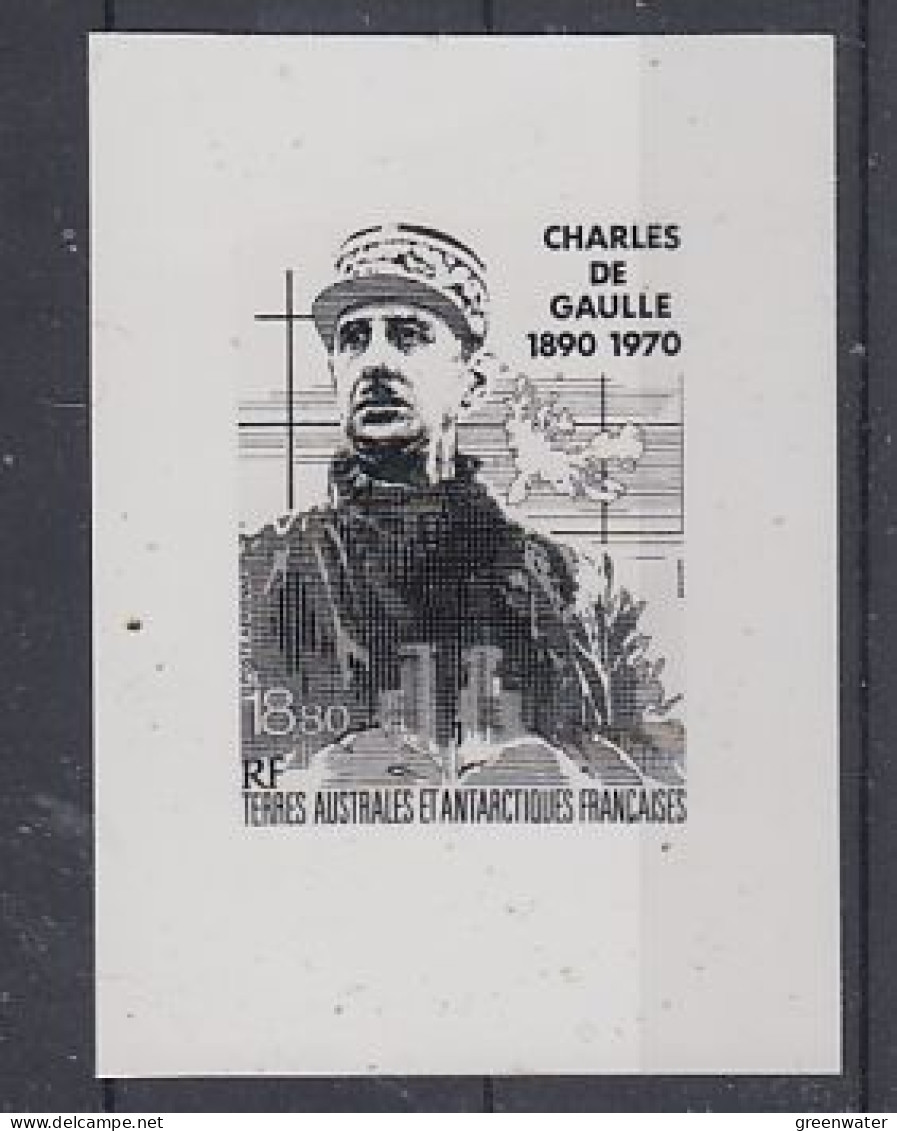 TAAF 1991 Charles De Gaulle 1v Blackprint (photo??) (59682) - Unused Stamps