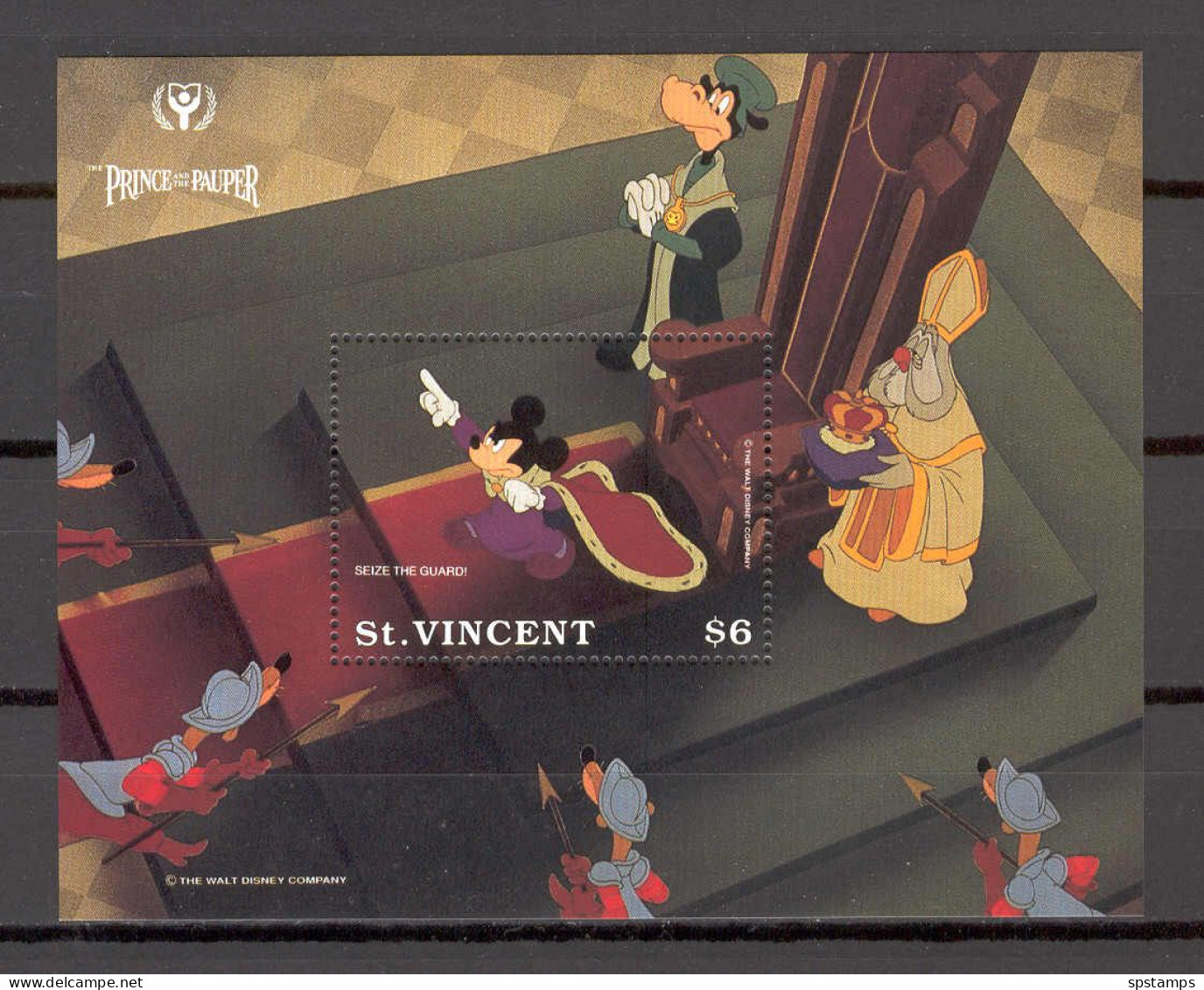 Disney St Vincent 1991 Seize The Guard MS MNH - Disney