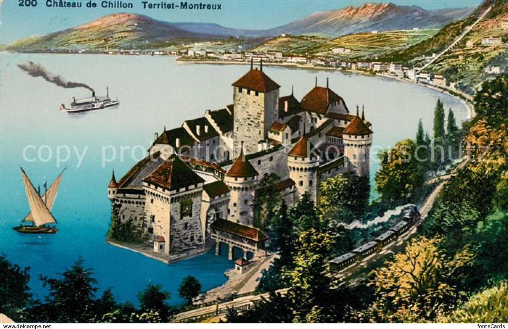 13037598 Territet Montreux Chateau De Chillon Montreux - Sonstige & Ohne Zuordnung