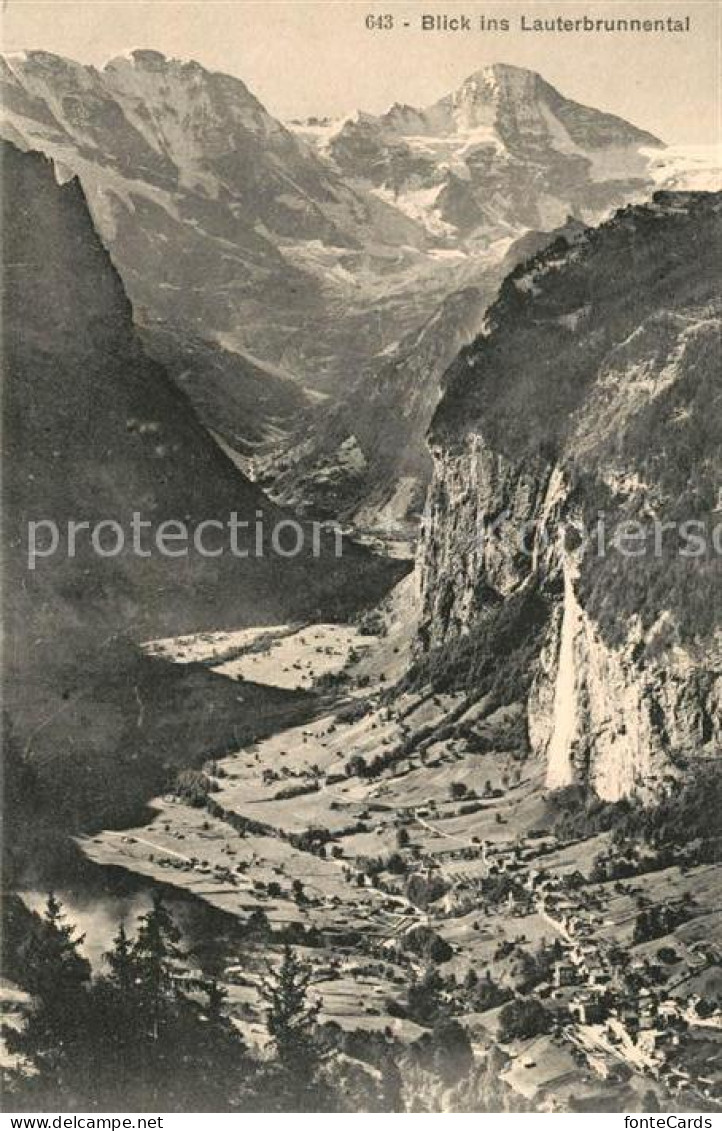 13037084 Lauterbrunnental Blick Ins Tal Alpenpanorama Lauterbrunnental - Andere & Zonder Classificatie