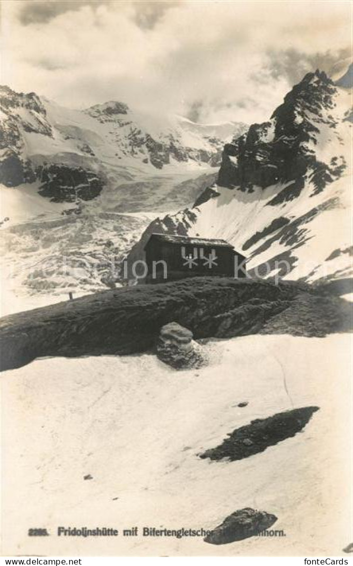 13037083 Fridolinshuette Berghuette Mit Bifertengletscher Gebirgspanorama Fridol - Andere & Zonder Classificatie