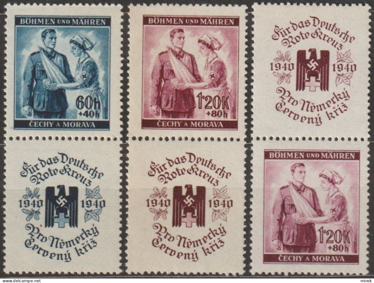 06/ Pof. 50-51, Stamps With Coupon - Ongebruikt
