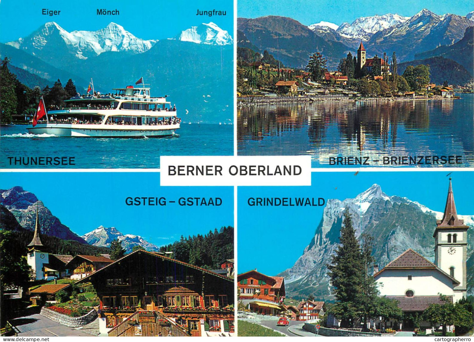 Navigation Sailing Vessels & Boats Themed Postcard Berner Oberland Pleasure Cruise - Veleros
