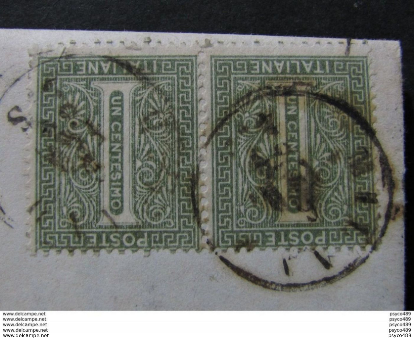 5 ITALIA Regno-1863- "L 14 Cifra Londra" C. 1 Coppia MILANO>CASCIA (descrizione) - Poststempel