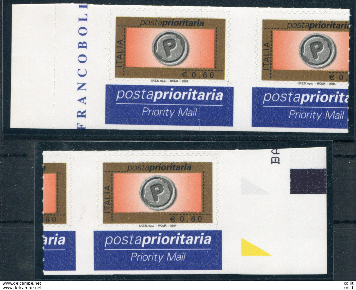 2004 Posta Prioritaria € 0,60 - 3 Varietà - Variétés Et Curiosités