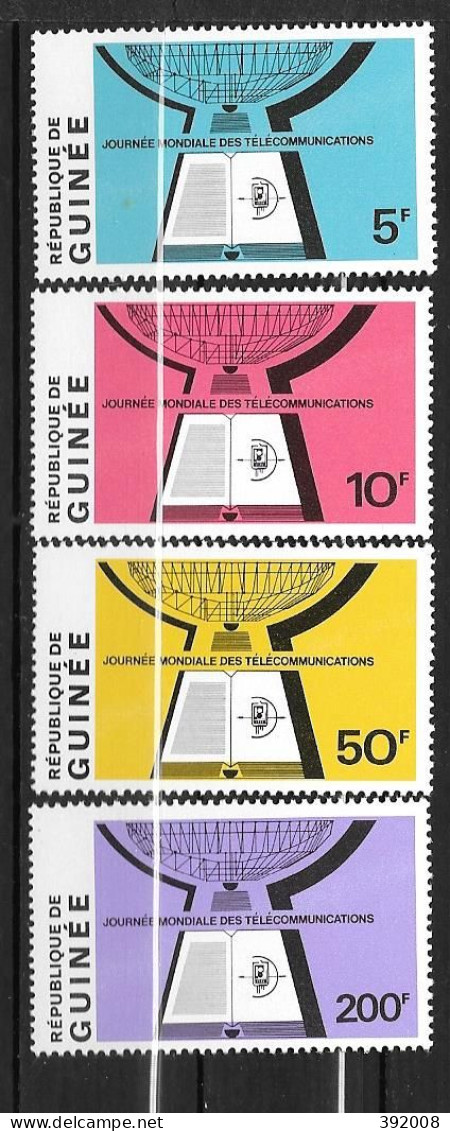 1970 - N°418 à 421**MNH - Journée Des Télécommunications - Guinea (1958-...)