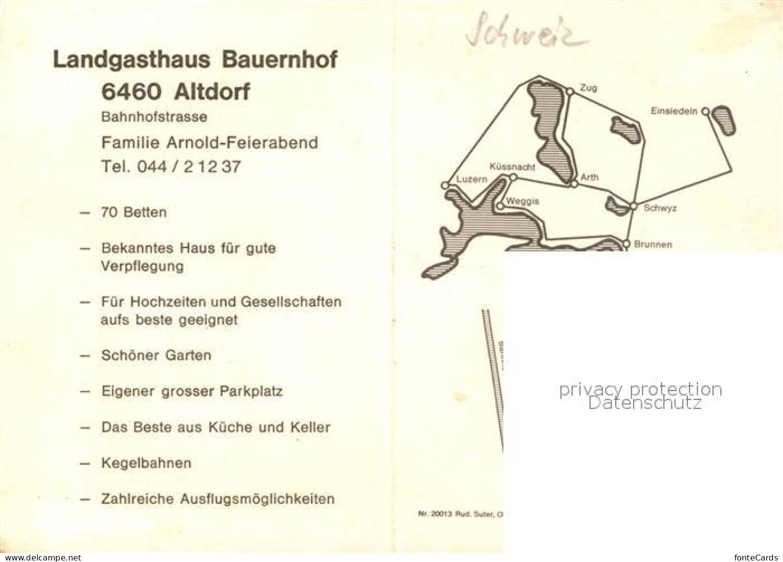 13035490 Altdorf UR Landgasthaus Bauerhof Speisesaal Gaststube Gaestezimmer Altd - Andere & Zonder Classificatie