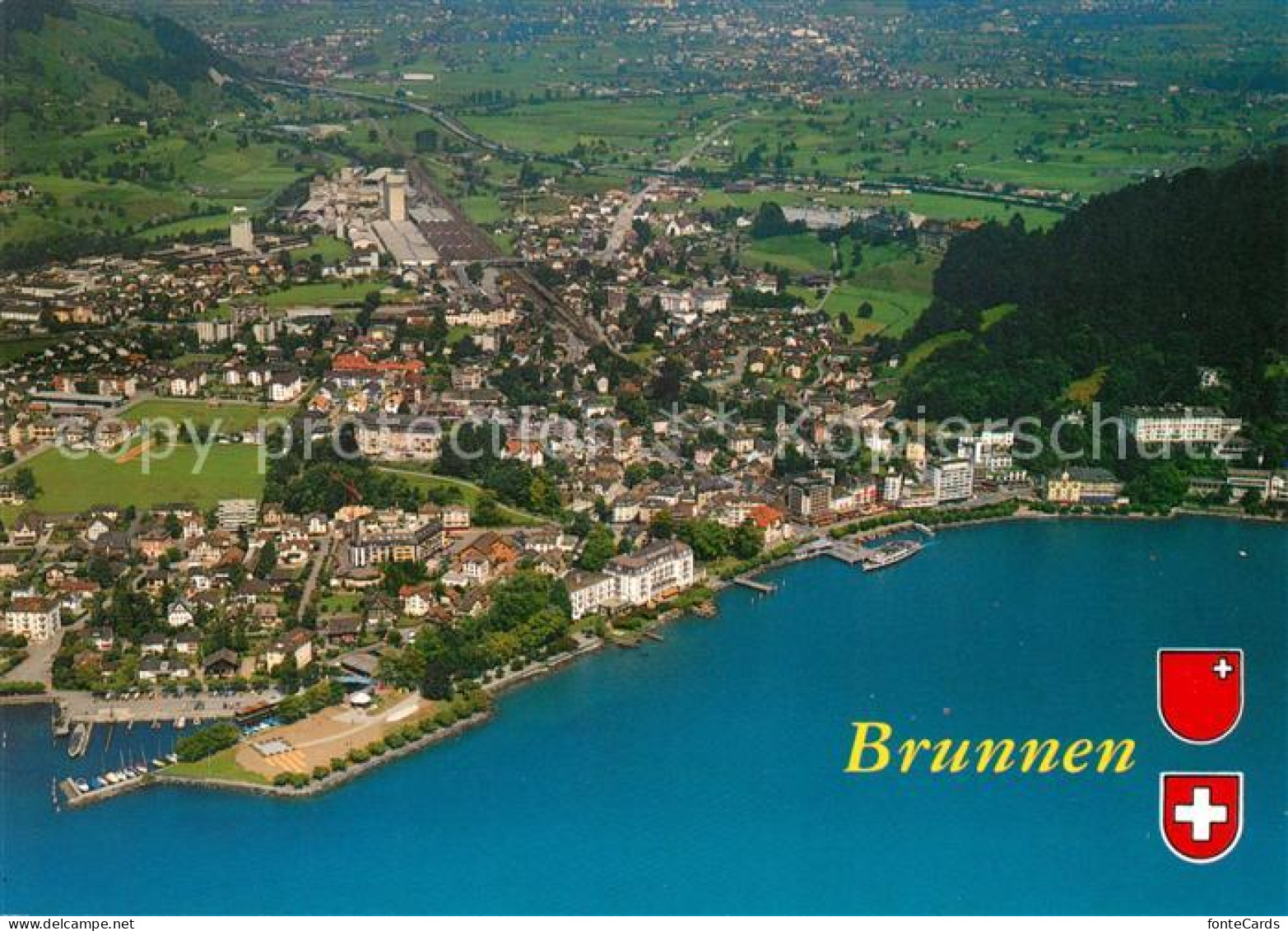 13035170 Brunnen Vierwaldstaettersee SZ Fliegeraufnahme Brunnen - Andere & Zonder Classificatie