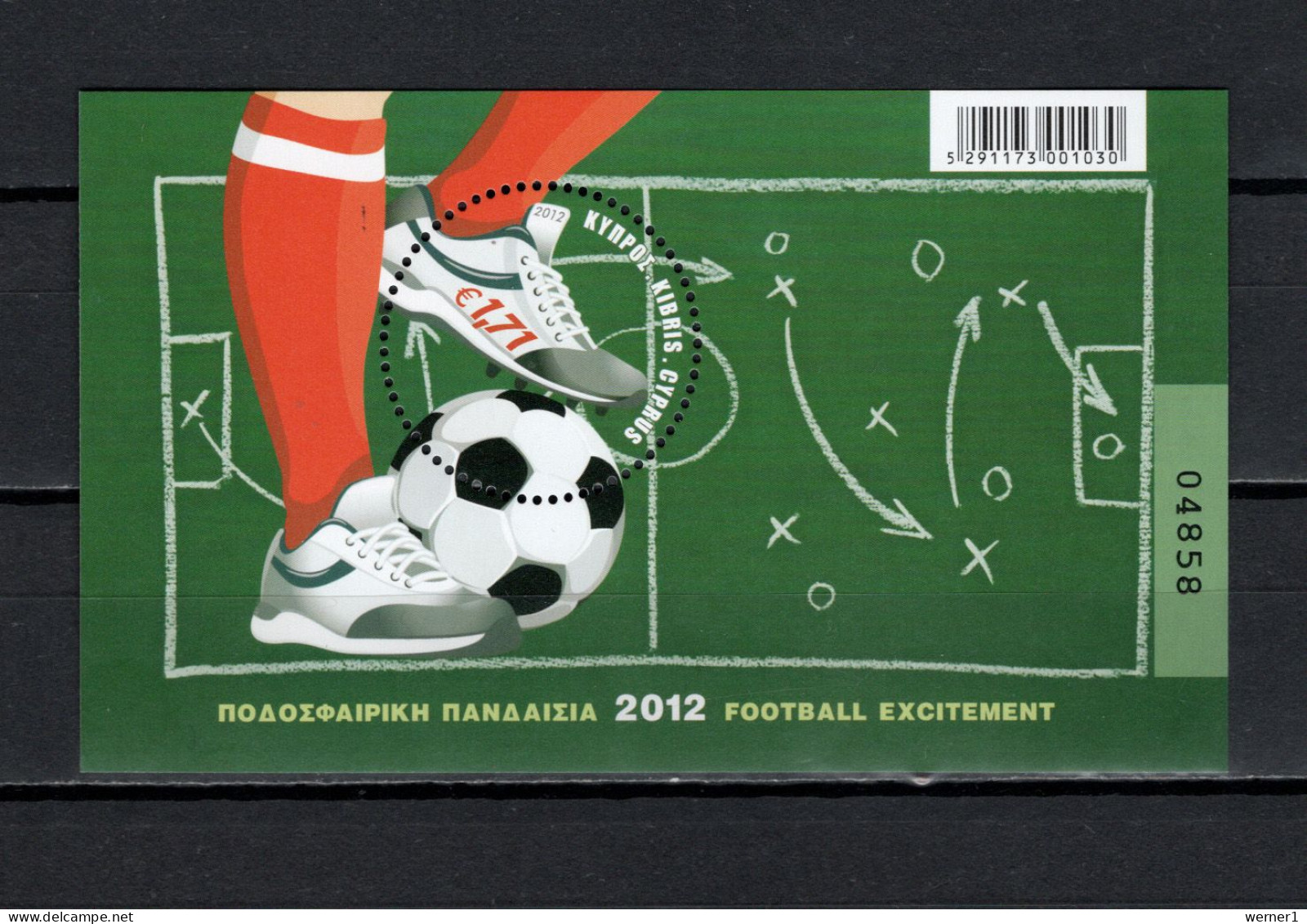 Cyprus 2012 Football Soccer S/s MNH - Nuevos