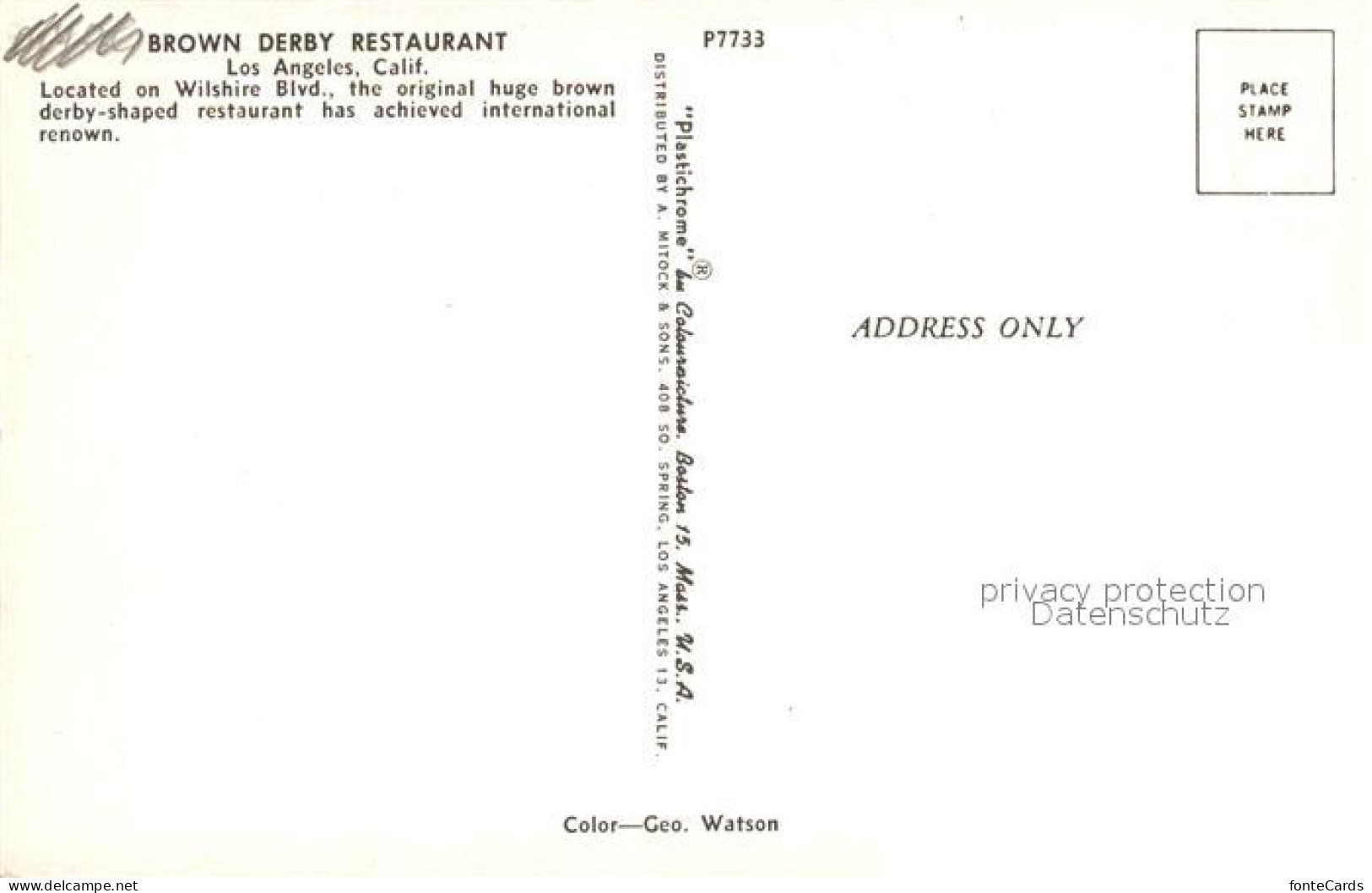 13034221 Los_Angeles_California Brown Derby Restaurant - Other & Unclassified