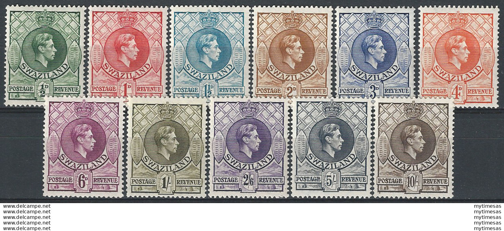 1938-54 Swaziland Giorgio Vi 11v. MNH SG. N. 28/38a - Other & Unclassified