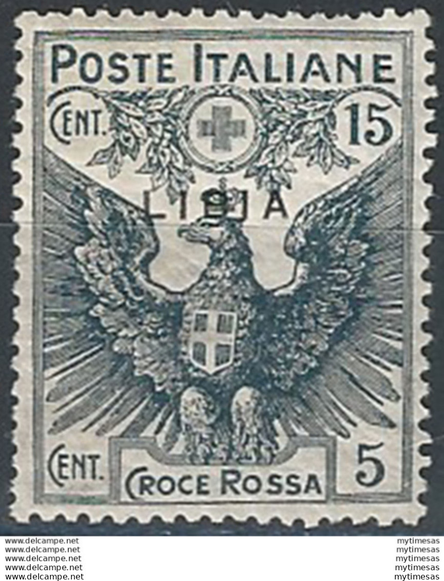 1915 Libia Croce Rossa 1v. MNH Sassone N. 14a - Altri & Non Classificati