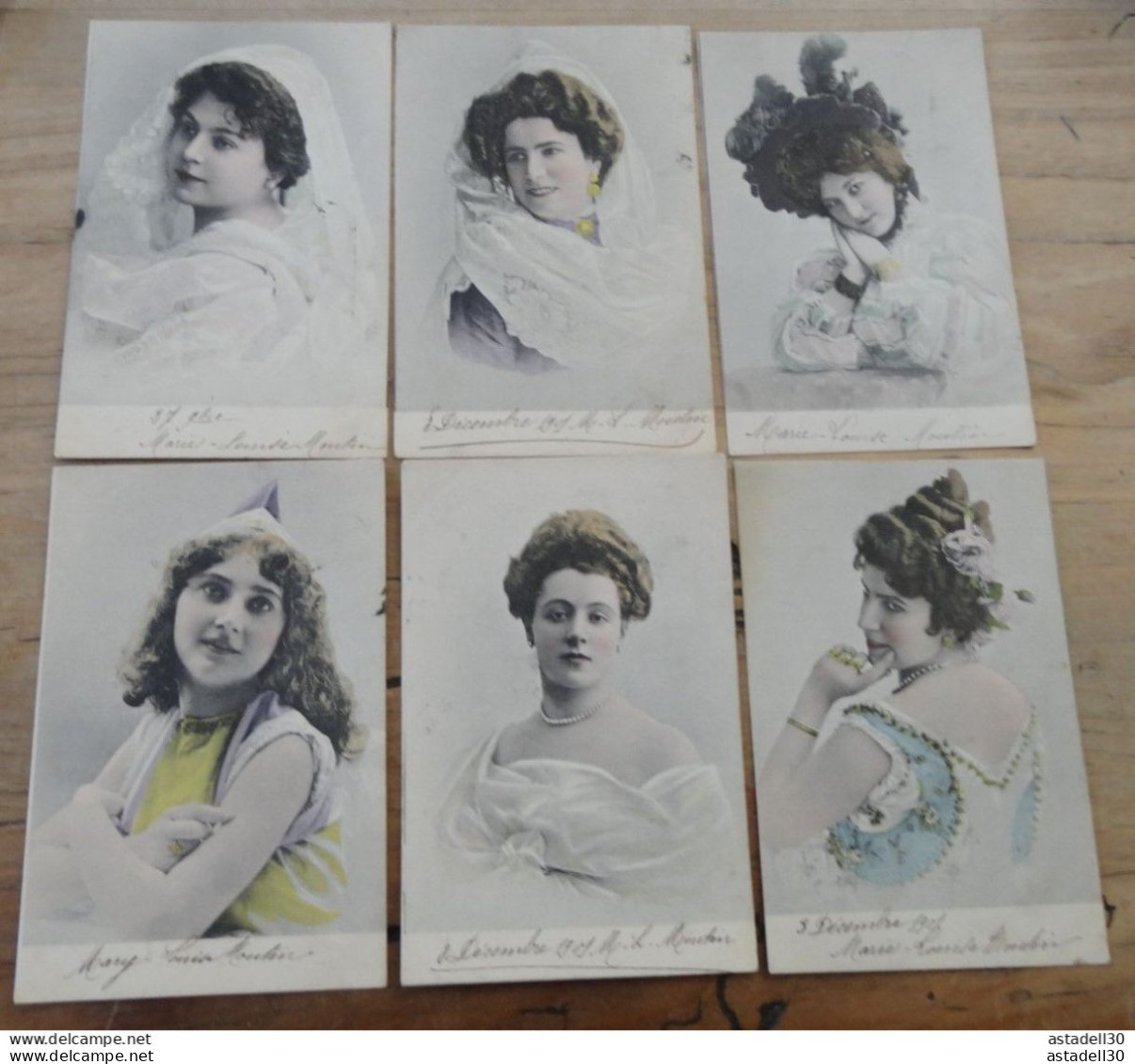 Lot De 6 Cartes Fantaisies, Portraits De FEMMES  ................ AE-14994 - Women