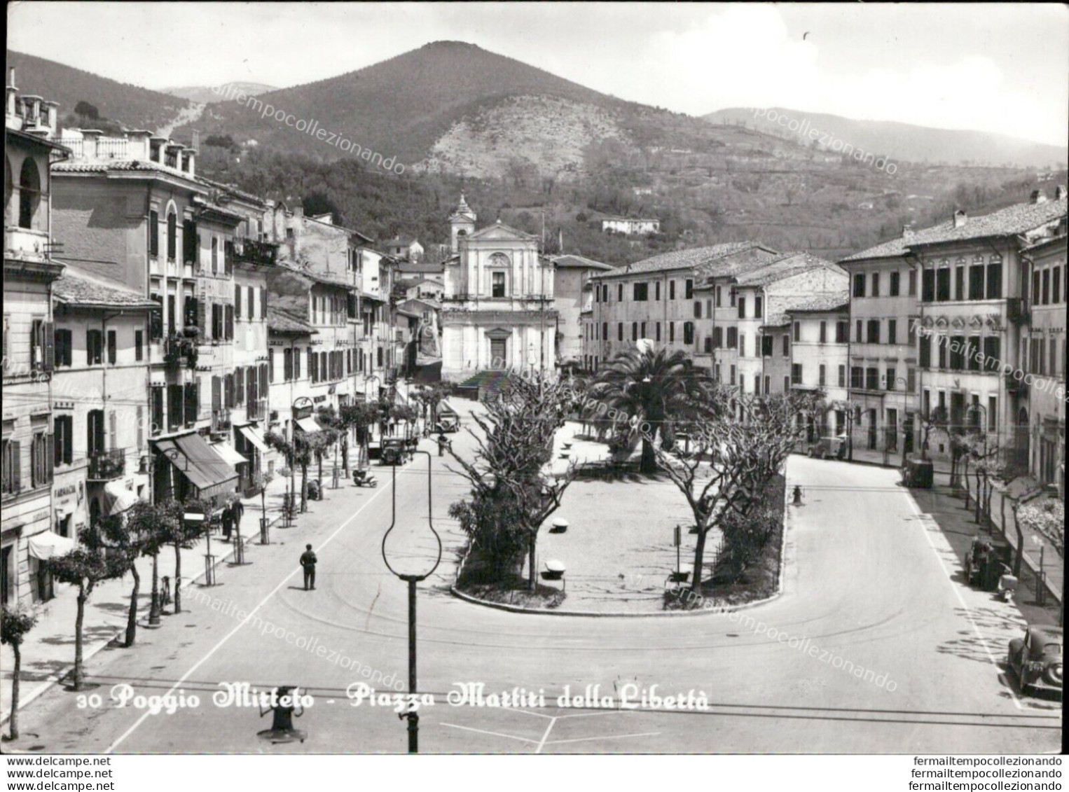 Al212 Cartolina Poggio Mirteto Piazza Martiri Della Liberta' Provincia Di Rieti - Rieti