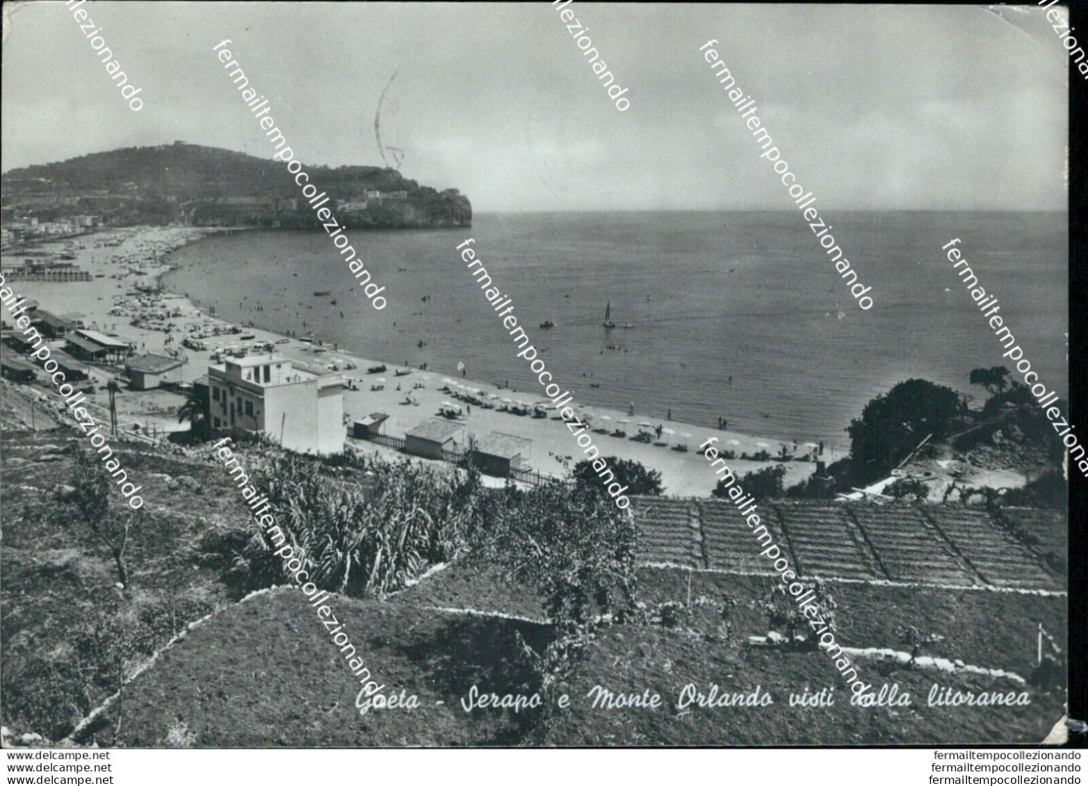 Bn20 Cartolina Gaeta Serapo E Monte Olrando Visti Dalla Litoranea Latina - Latina