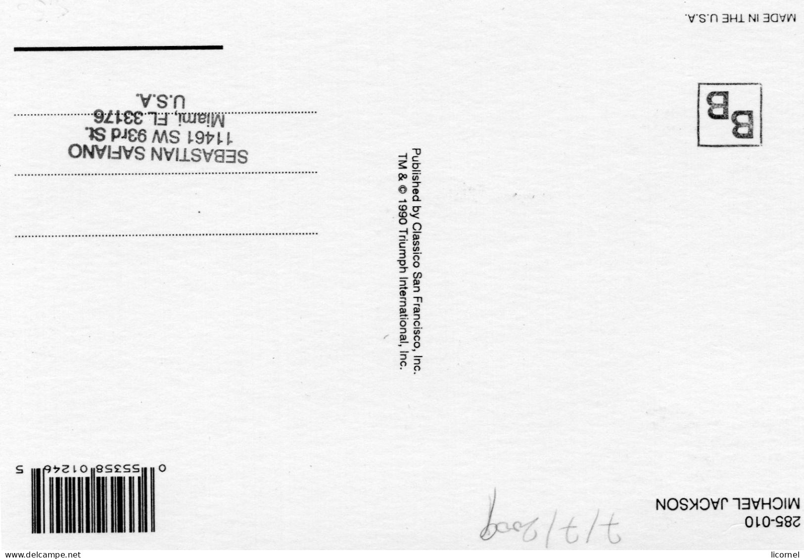 Carte Maxi  2009 Premier Jour : MICHAEL JACKSON - St.Vincent (1979-...)