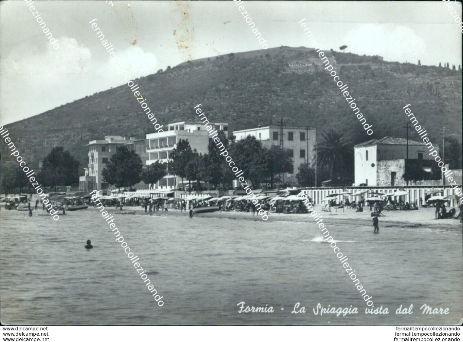 Bh541 Cartolina Formia La Spiaggia Vista Dal Mare Provincia Di Latina - Latina