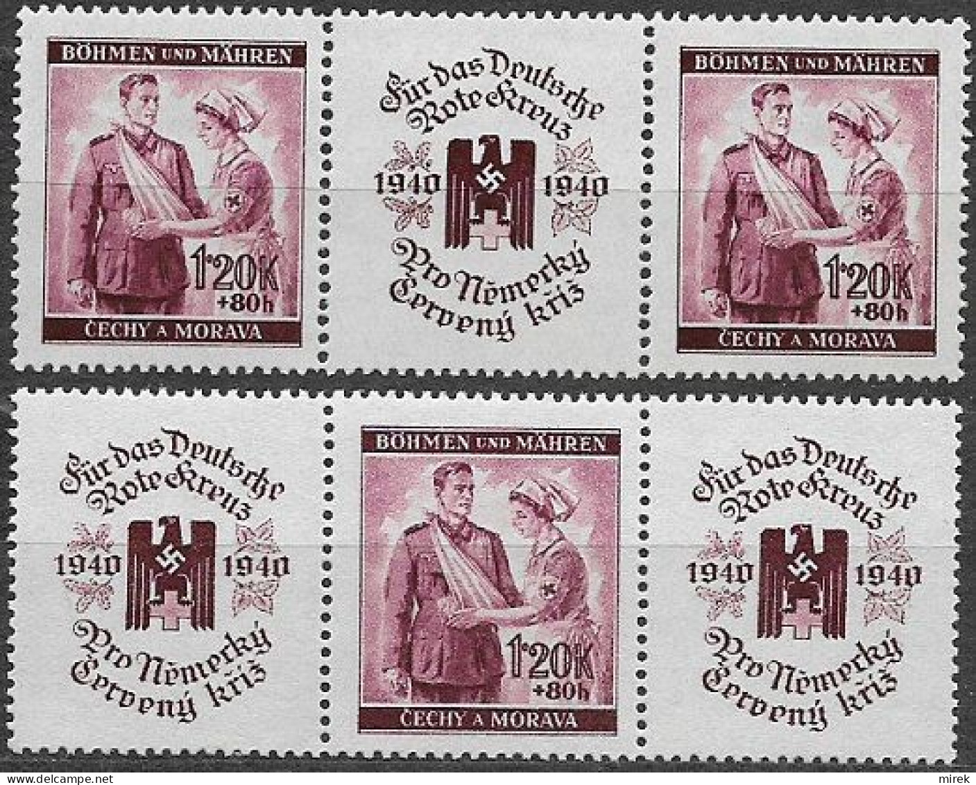 11/ Pof. 51, Pair Stamps With Coupons - Ungebraucht