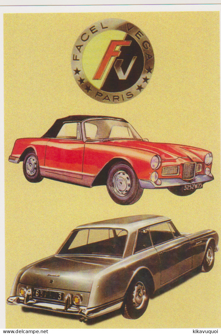 FACEL VEGA - CARTE POSTALE 10X15 CM NEUF - Motos