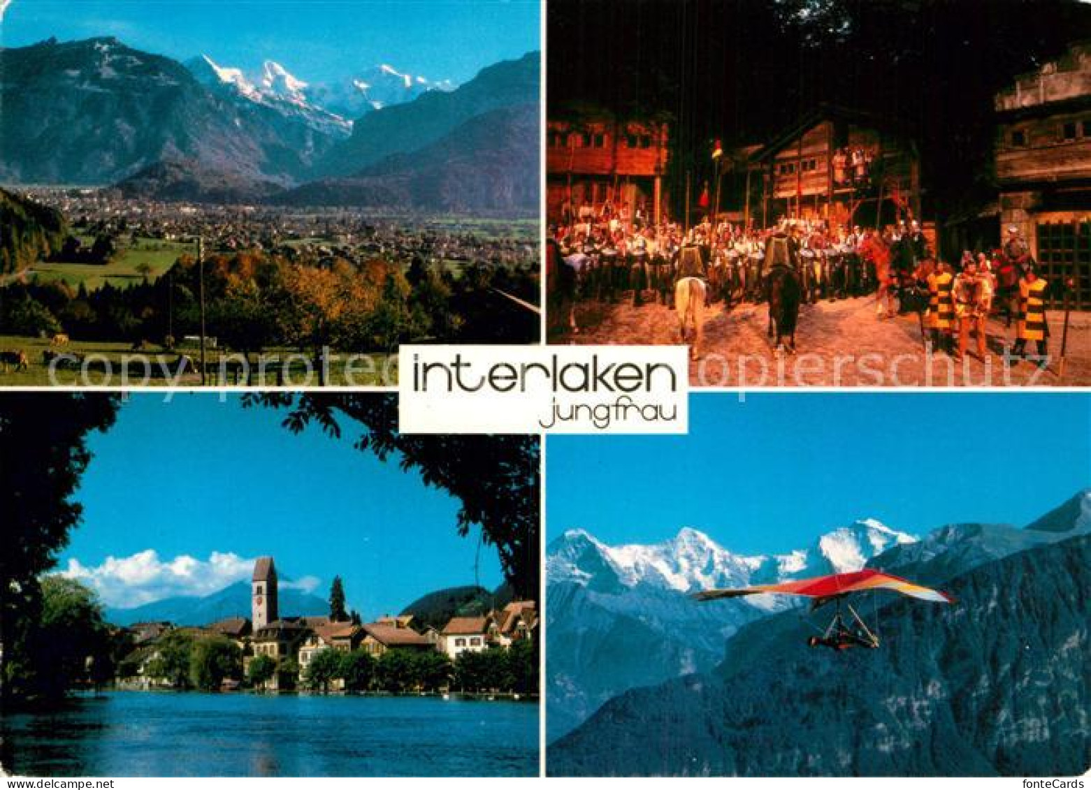 13022462 Interlaken BE Tell Freilichtspiele Unterseen Deltasegler Eiger Moench J - Andere & Zonder Classificatie