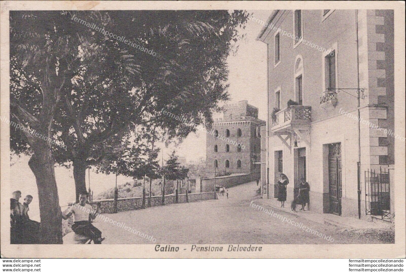 Ai227 Cartolina Catino Pensione Belvedere Provincia Di Rieti - Rieti