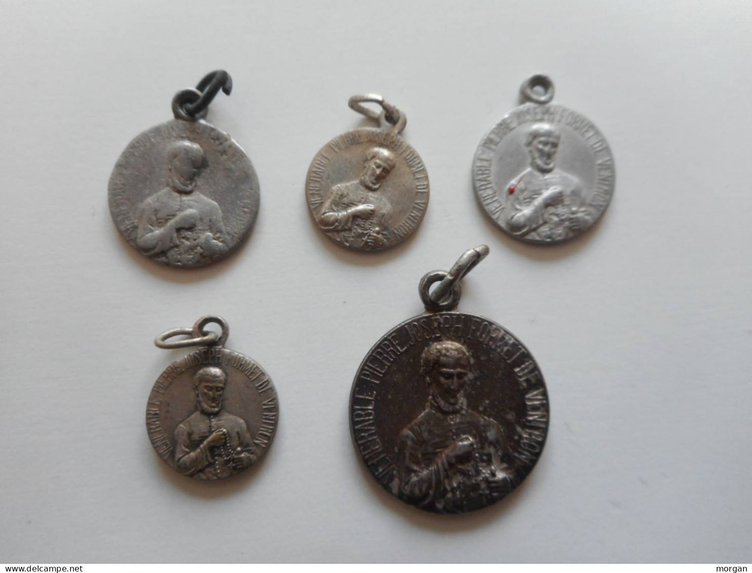 VOSGES, VENTRON - LOT DE 5 PETITES MEDAILLES ANCIENNES DE FRERE JOSEPH DE VENTRON, RELIGION, PIERRE JOSEPH FORMET - Andere & Zonder Classificatie