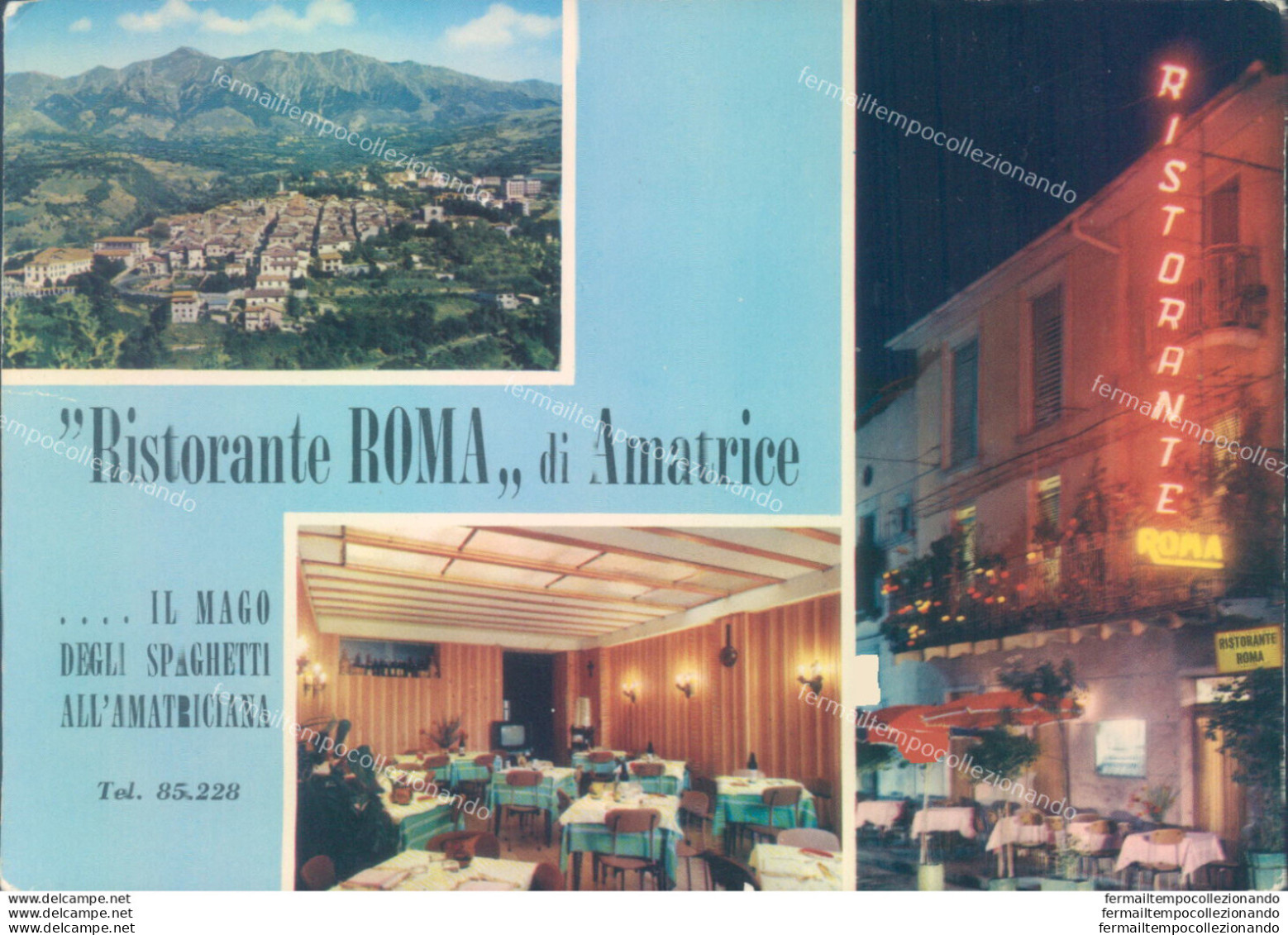 Ab497 Cartolina Amatrice Ristorante Roma Provincia Di Rieti - Rieti