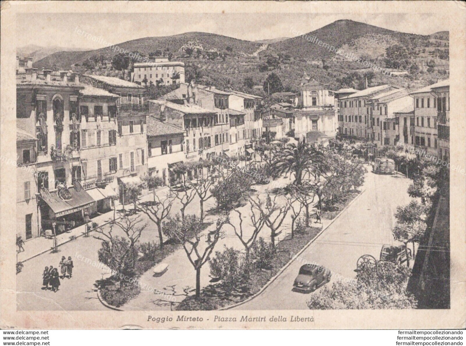 Ai532 Cartolina Poggio Mirteto Piazza Martiri Della Liberta' Provincia Di Rieti - Rieti