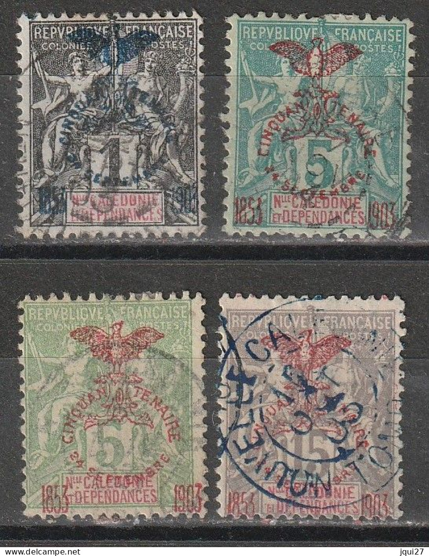 Nouvelle-Calédonie N° 67, 70, 71, 73 - Used Stamps