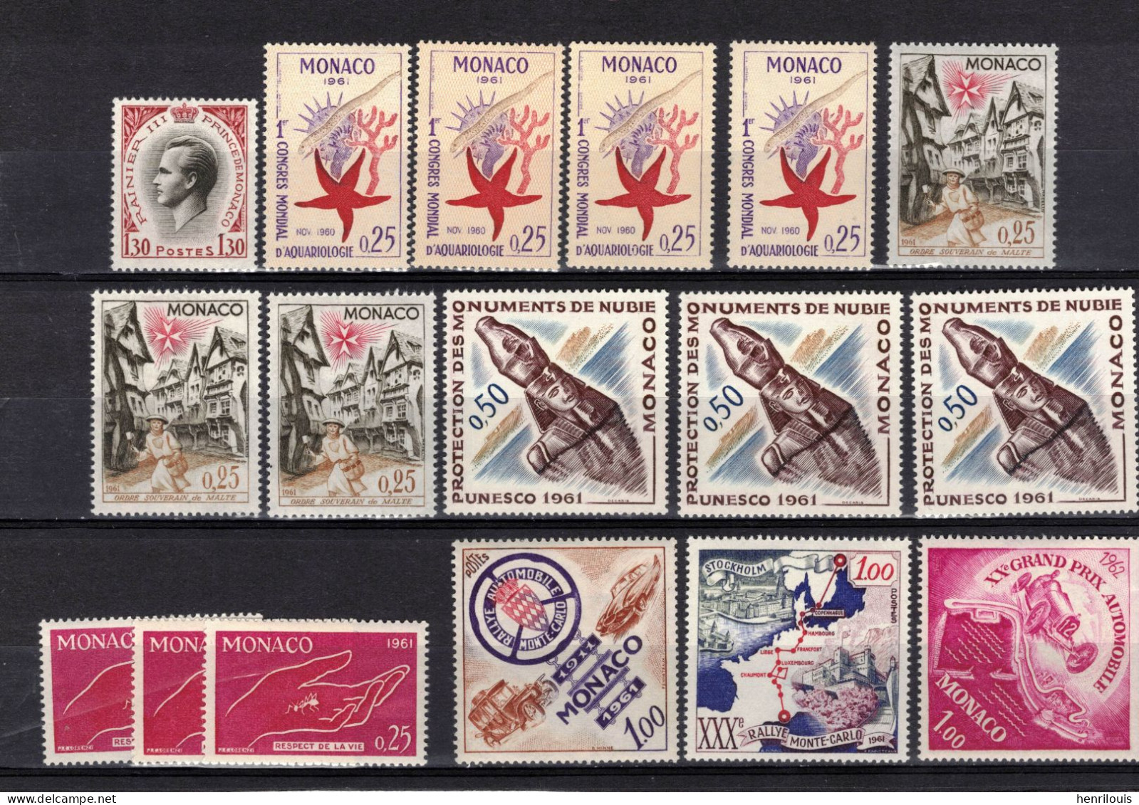 MONACO  Timbres Neufs **  De  1960 / 1962 ( Ref  MC554 )  Lot - - Unused Stamps
